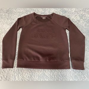 Armani Exchange Active Womens Top Size XS Long Sleeve Black Pullover Pre-owned